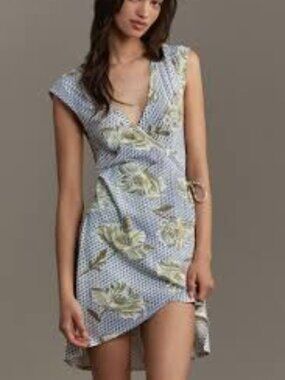 NWT Anthropologie Daily Practice Montauk V-Neck Dress - Size Small Petite